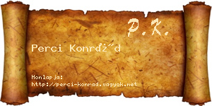 Perci Konrád névjegykártya